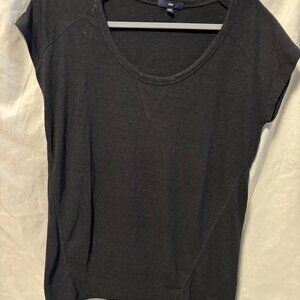 Women's GAP Grayish-Black Cap Tshirt - Size S